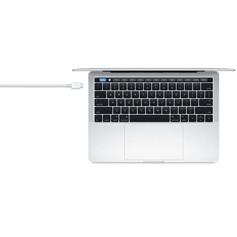 Thunderbolt 3 kabel - Oplaadkabel voor Apple MacBook - 0,8 meter - Wit - Afbeelding 2