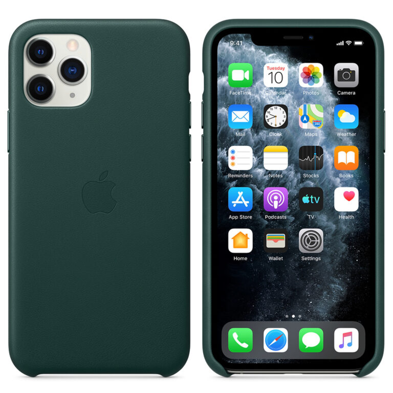 Leather Backcover Apple iPhone 11 Pro - Forest Green - Afbeelding 3