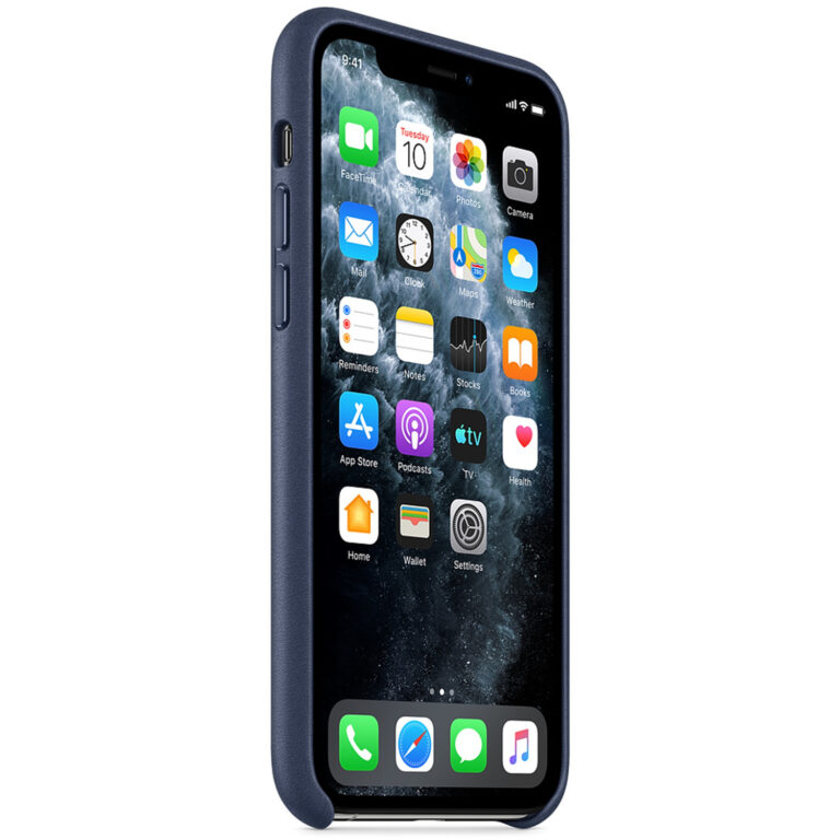 Leather Backcover Apple iPhone 11 Pro - Midnight Blue - Afbeelding 3