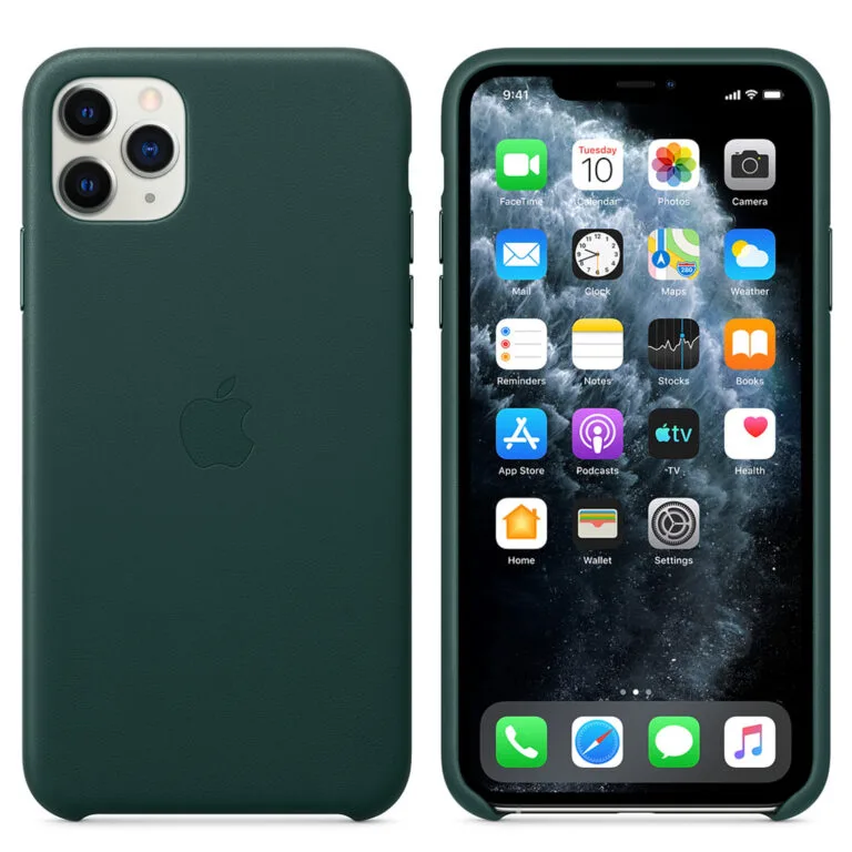 Leather Backcover Apple iPhone 11 Pro Max - Forest Green - Afbeelding 3