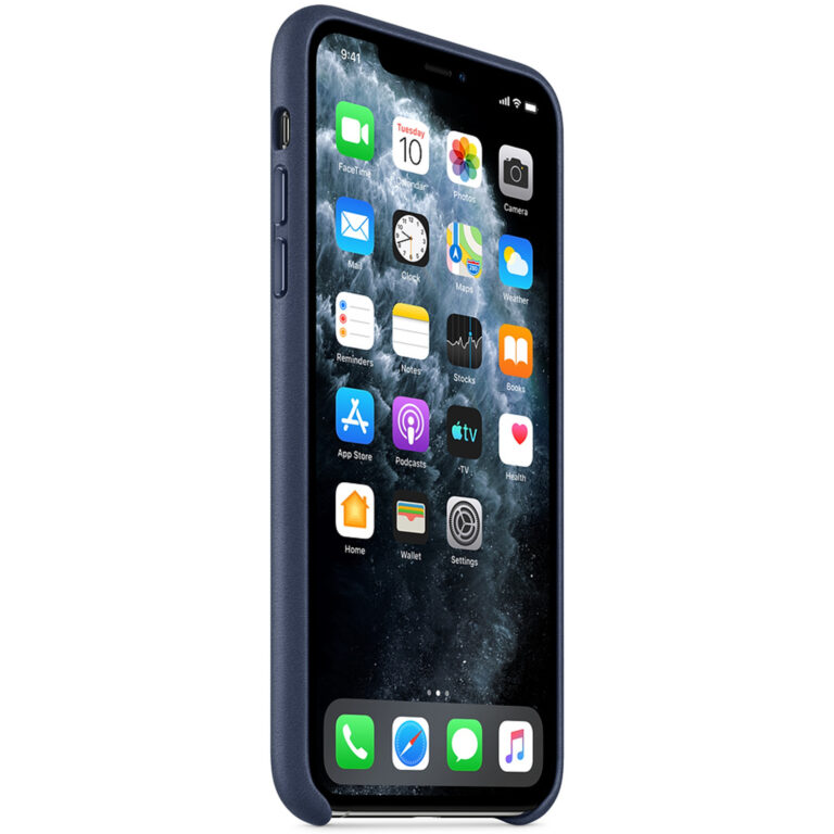 Leather Backcover Apple iPhone 11 Pro Max - Midnight Blue - Afbeelding 3
