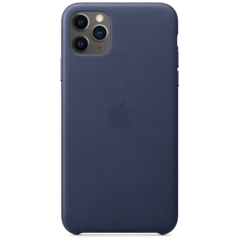 Leather Backcover Apple iPhone 11 Pro Max - Midnight Blue - Afbeelding 2