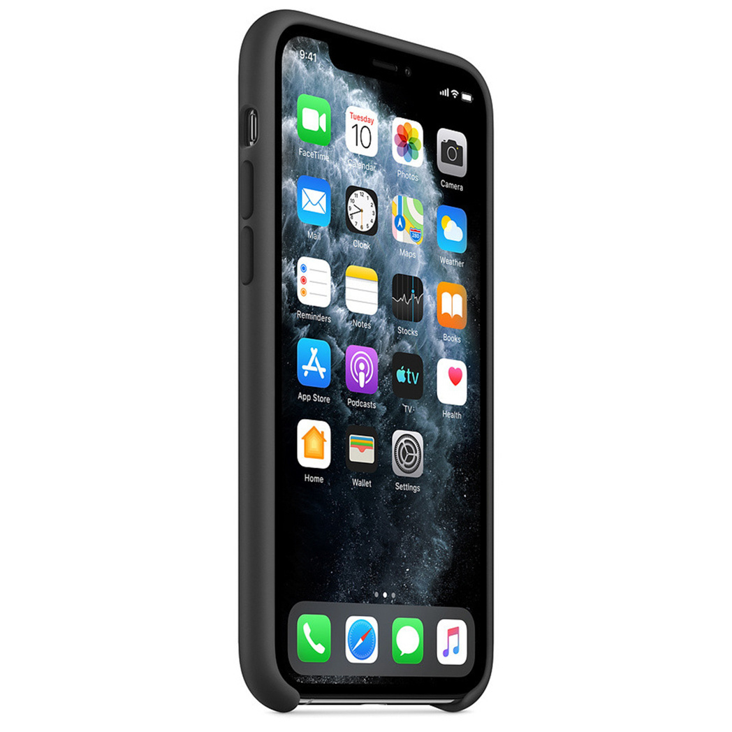 Silicone Backcover Apple iPhone 11 Pro Max - Black - Afbeelding 2