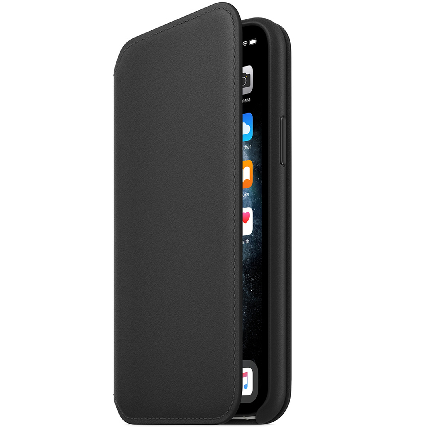 Leather Folio Bookcase Apple iPhone 11 Pro – Black