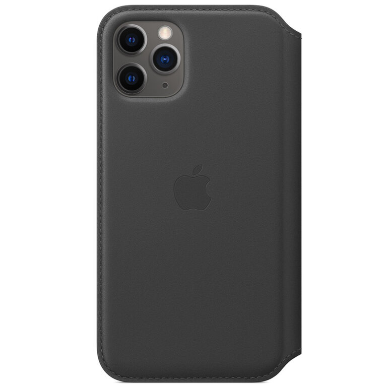 Leather Folio Bookcase Apple iPhone 11 Pro - Black - Afbeelding 3