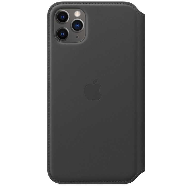 Leather Folio Bookcase Apple iPhone 11 Pro Max - Black - Afbeelding 3