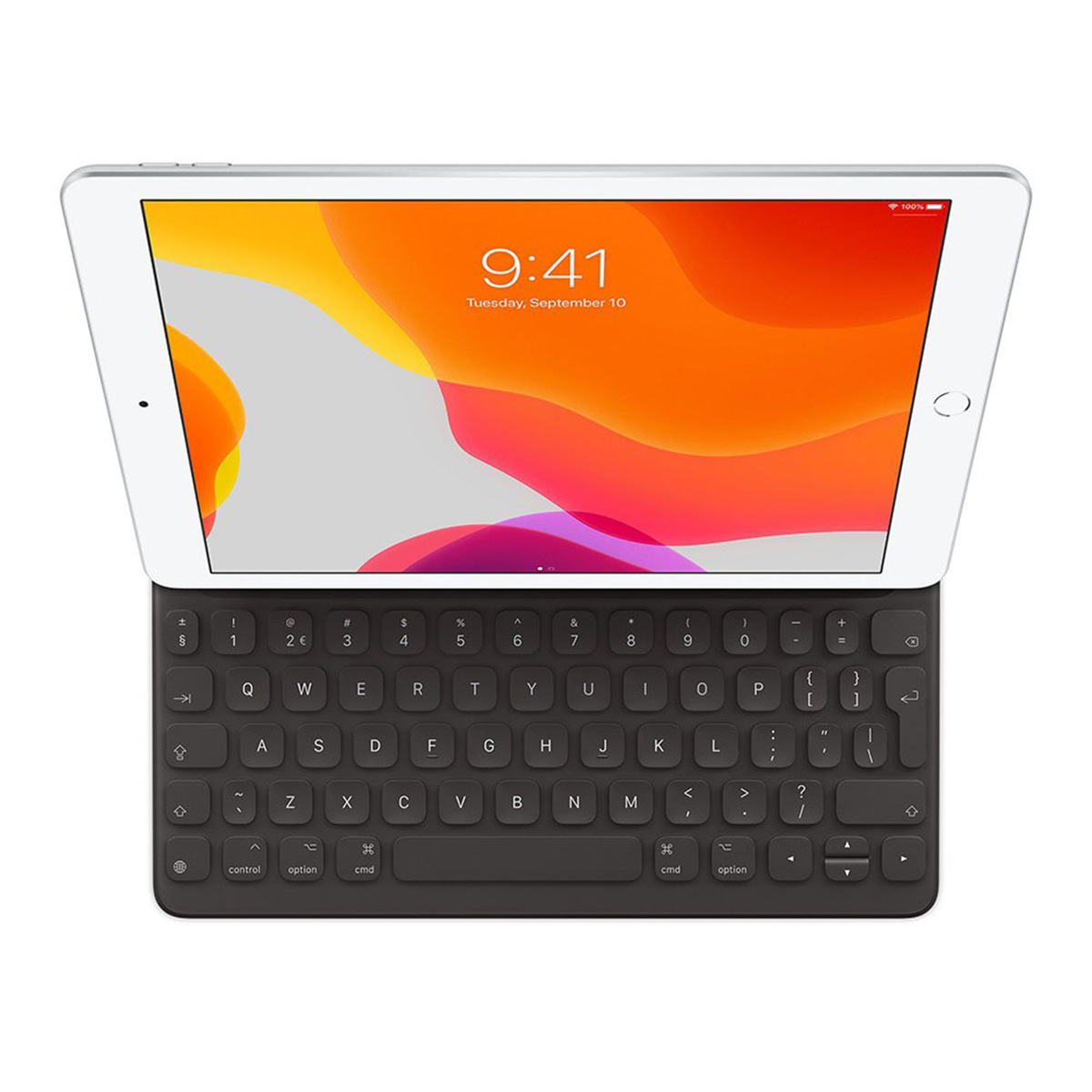 Smart Folio Keyboard Apple iPad 9 (2021) / iPad 8 (2020) / iPad 7 (2019) 10.2 inch / Air 10.5 (2019) - QWERTZ - Zwart - Afbeelding 2