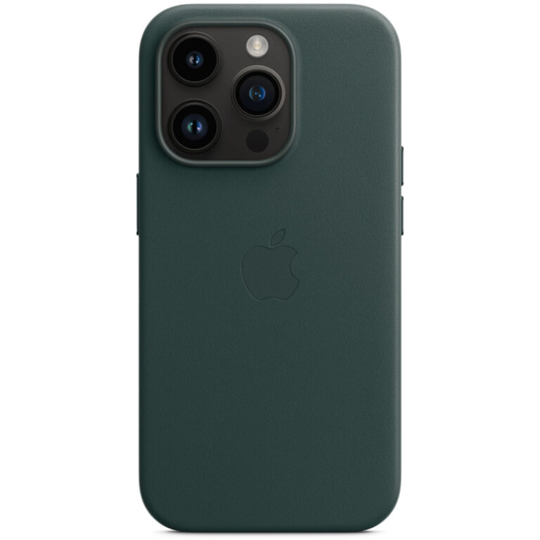 Leather Backcover MagSafe Apple iPhone 14 Pro - Forest Green - Afbeelding 5