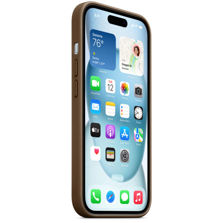 FineWoven Backcover MagSafe Apple iPhone 15 - Taupe - Afbeelding 3