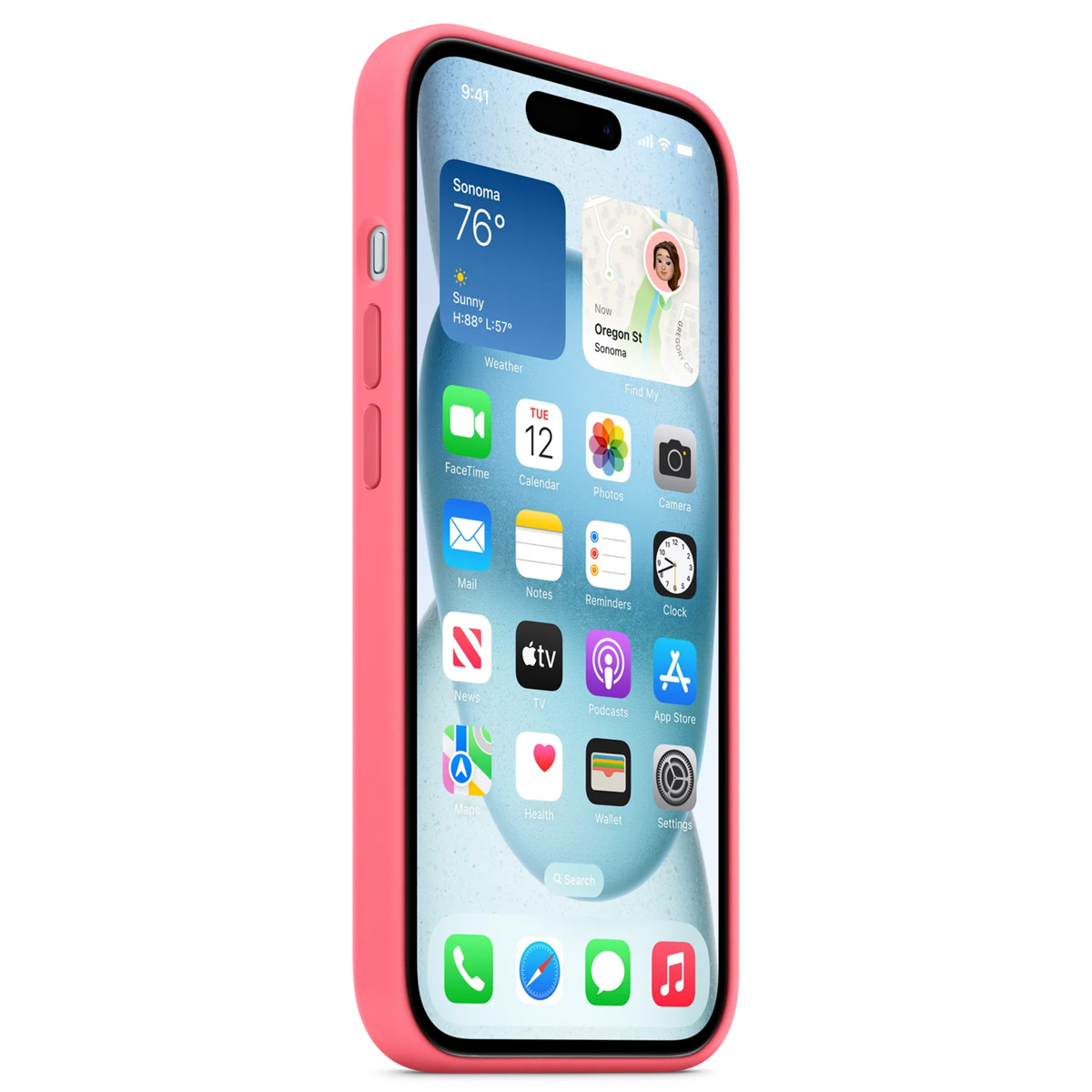 Silicone Backcover MagSafe Apple iPhone 15 - Roze - Afbeelding 2