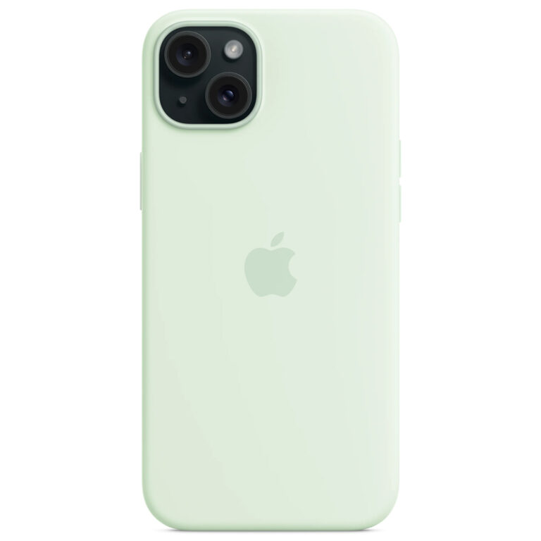 Silicone Backcover MagSafe Apple iPhone 15 Plus - Soft Mint - Afbeelding 10