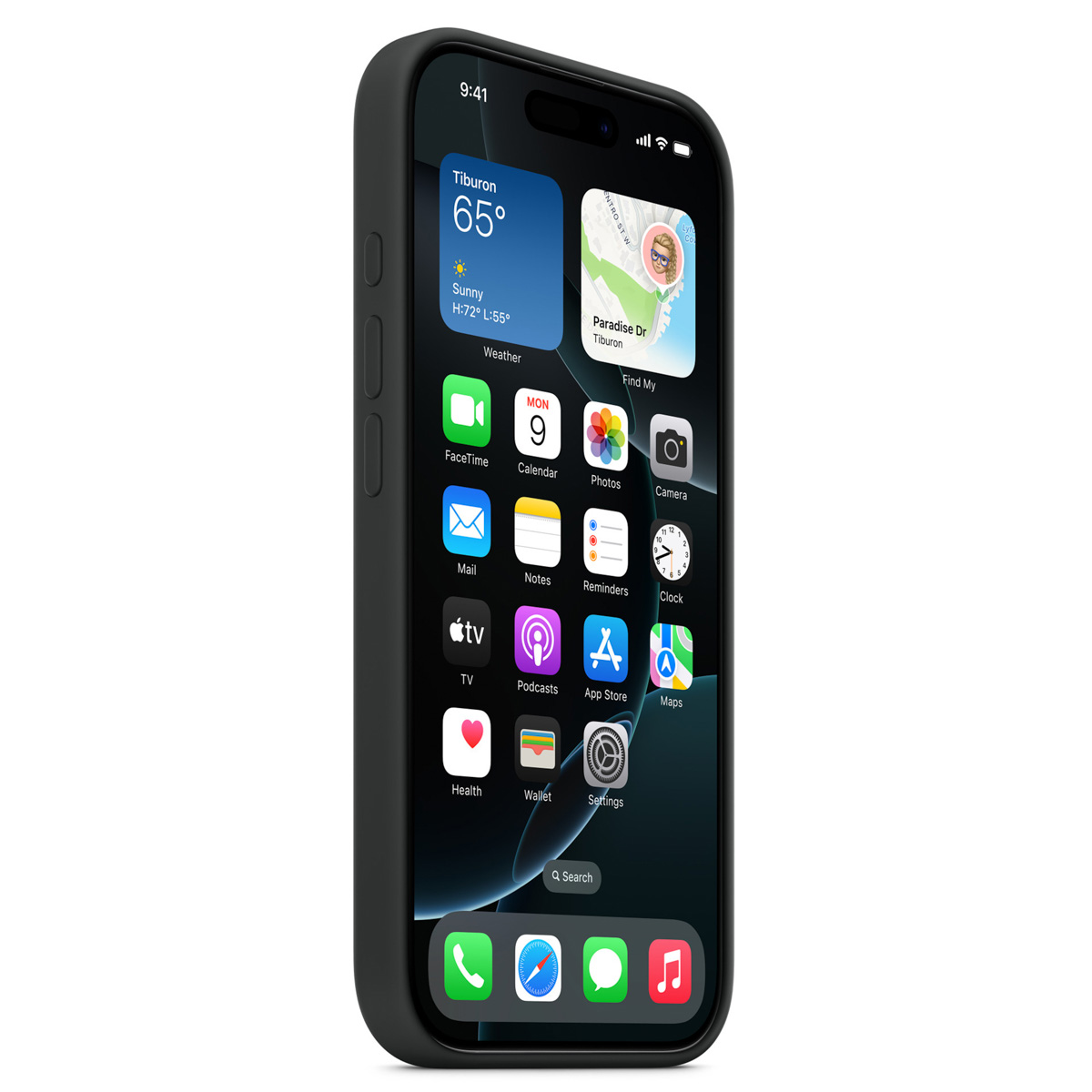 Silicone Backcover MagSafe Apple iPhone 16 Pro Max - Black - Afbeelding 2