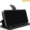 BookCase NovaNL Geschikt voor iPhone X / iPhone XS met pasjes houder - zwart - Image 4