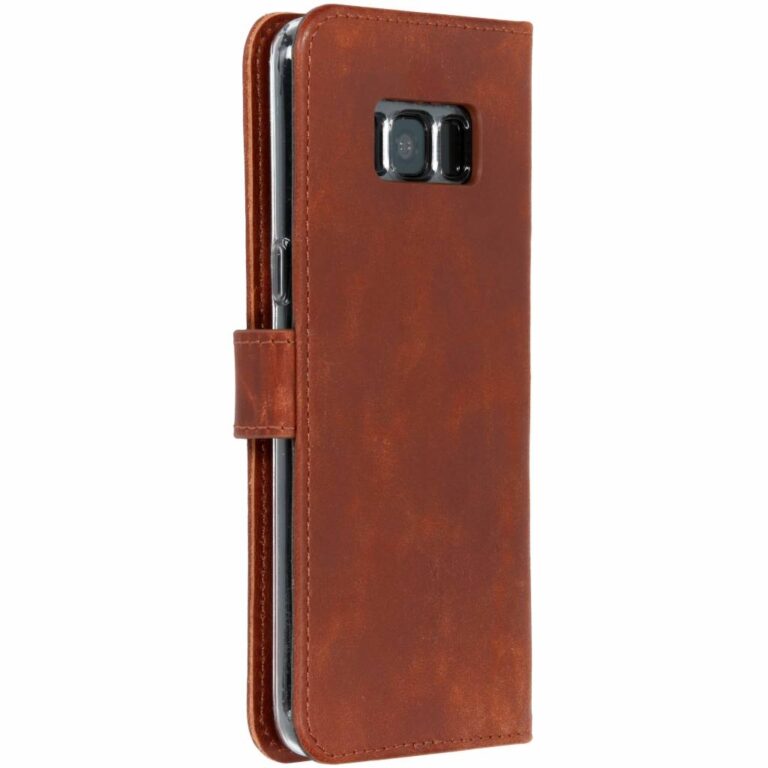 Selencia Echt Lederen Bookcase Samsung Galaxy S8 - Bruin - Afbeelding 3