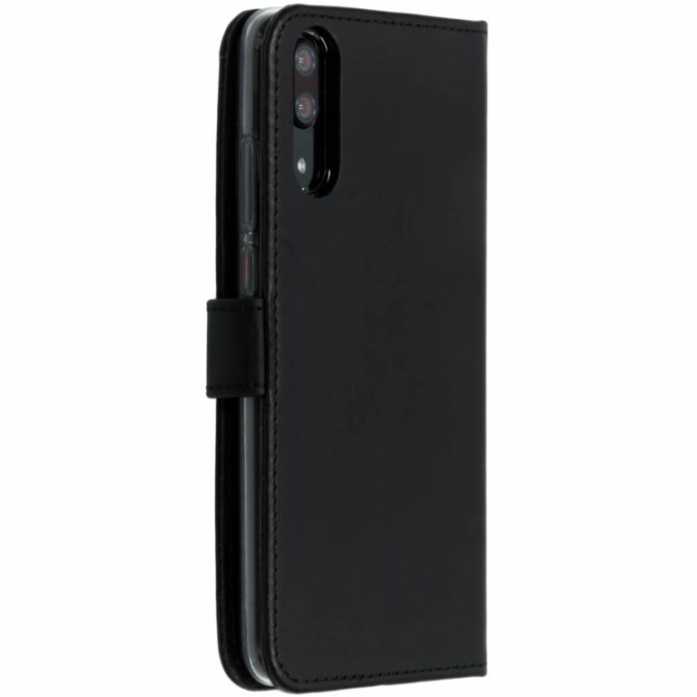 Selencia Echt Lederen Bookcase Huawei P20 - Zwart - Afbeelding 2