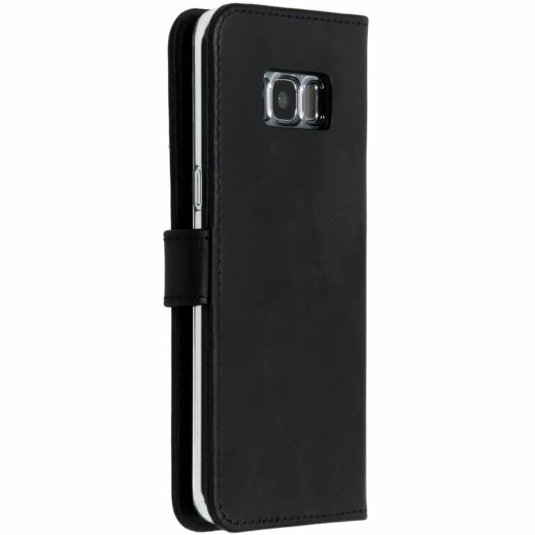 Selencia Echt Lederen Bookcase Samsung Galaxy S8 - Zwart - Afbeelding 3