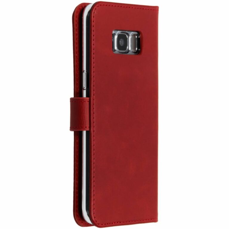 Selencia Echt Lederen Bookcase Samsung Galaxy S8 - Rood - Afbeelding 3