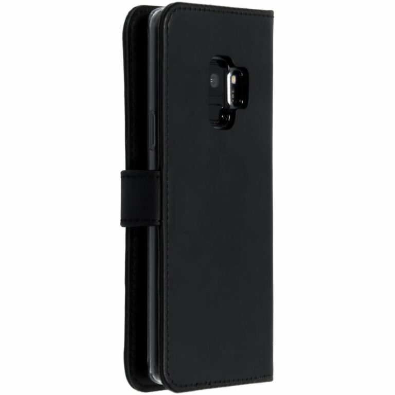 Selencia Echt Lederen Bookcase Samsung Galaxy S9 - Zwart - Afbeelding 3