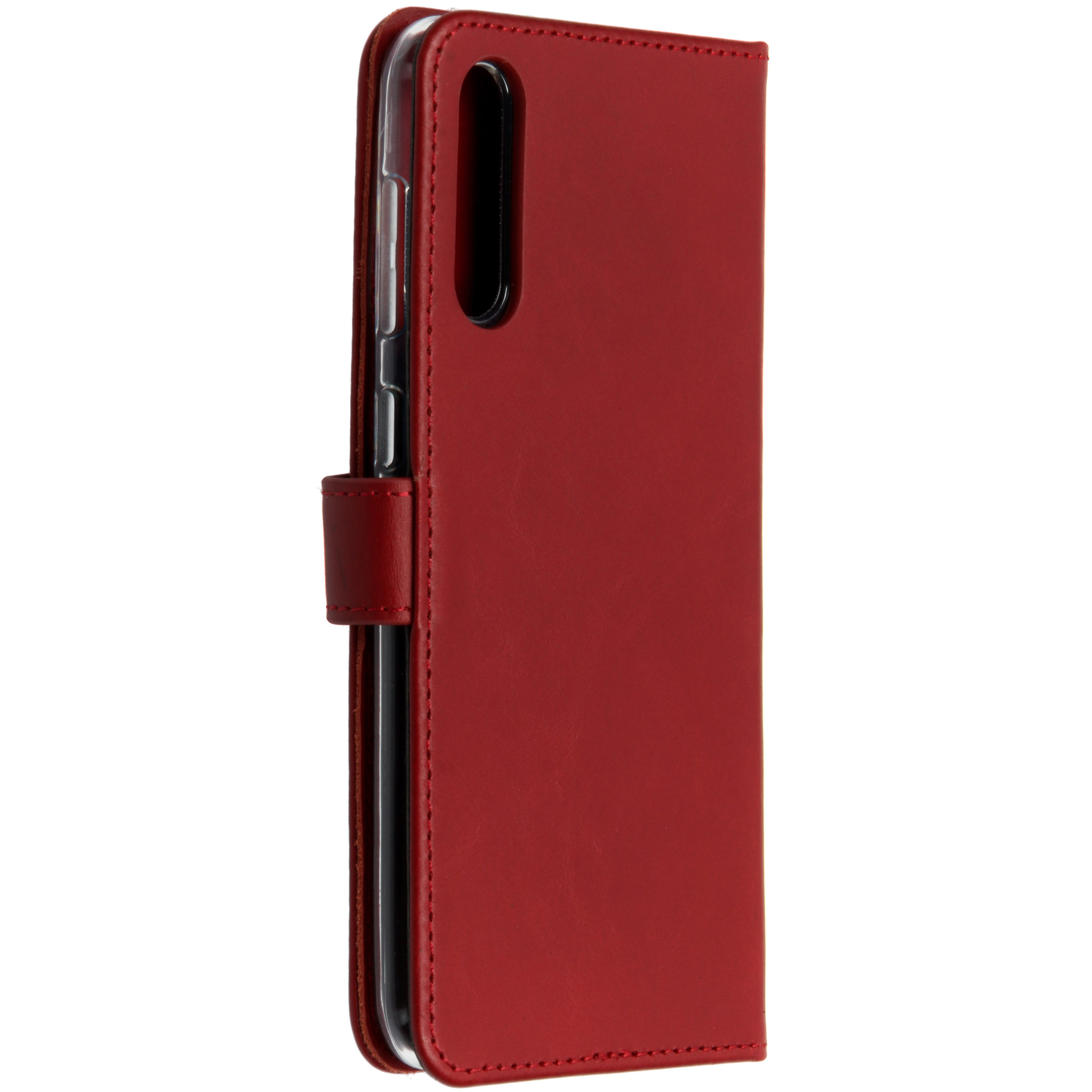 Selencia Echt Leren Bookcase Samsung Galaxy A50 / A30s - Rood - Afbeelding 2