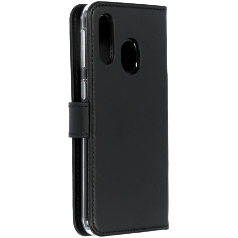 Selencia Echt Lederen Bookcase Samsung Galaxy A40 - Zwart - Afbeelding 2