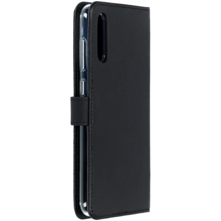 Selencia Echt Lederen Bookcase Samsung Galaxy A70 - Zwart - Afbeelding 2