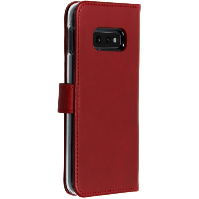 Selencia Echt Lederen Bookcase Samsung Galaxy S10e - Rood - Afbeelding 3