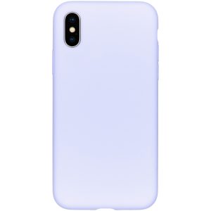 Accezz Liquid Silicone Backcover Apple iPhone X / Xs - Paars