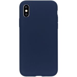 Accezz Liquid Silicone Backcover Apple iPhone X / Xs - Donkerblauw