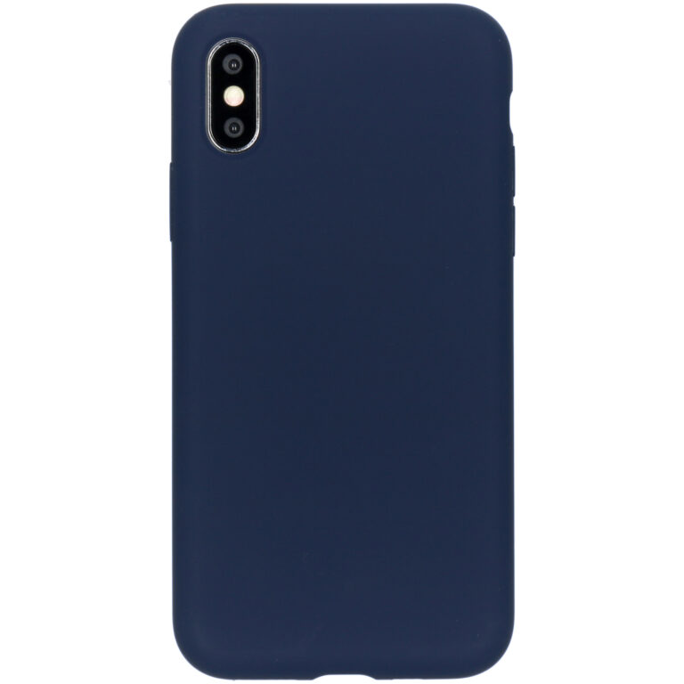 Accezz Liquid Silicone Backcover Apple iPhone Xs / X - Blauw
