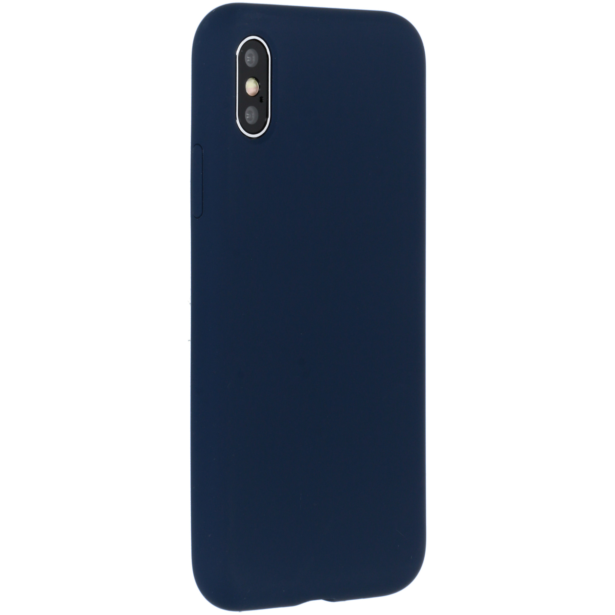 Accezz Liquid Silicone Backcover Apple iPhone X / Xs - Donkerblauw - Afbeelding 2