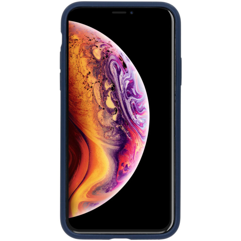 Accezz Liquid Silicone Backcover Apple iPhone Xs / X - Blauw - Afbeelding 3