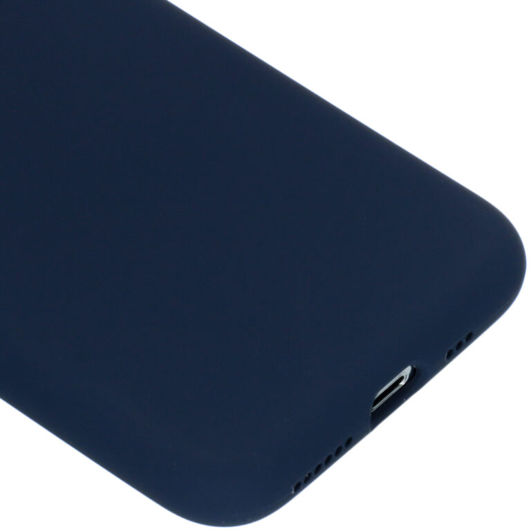 Accezz Liquid Silicone Backcover Apple iPhone Xs / X - Blauw - Afbeelding 4