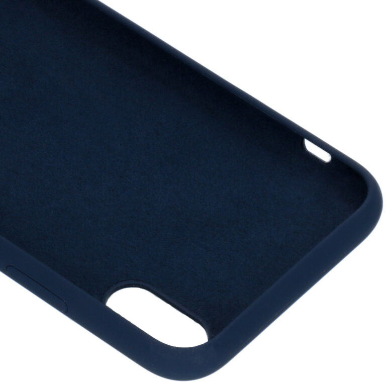 Accezz Liquid Silicone Backcover Apple iPhone Xs / X - Blauw - Afbeelding 5