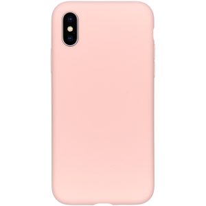 Accezz Liquid Silicone Backcover Apple iPhone X / Xs - Roze