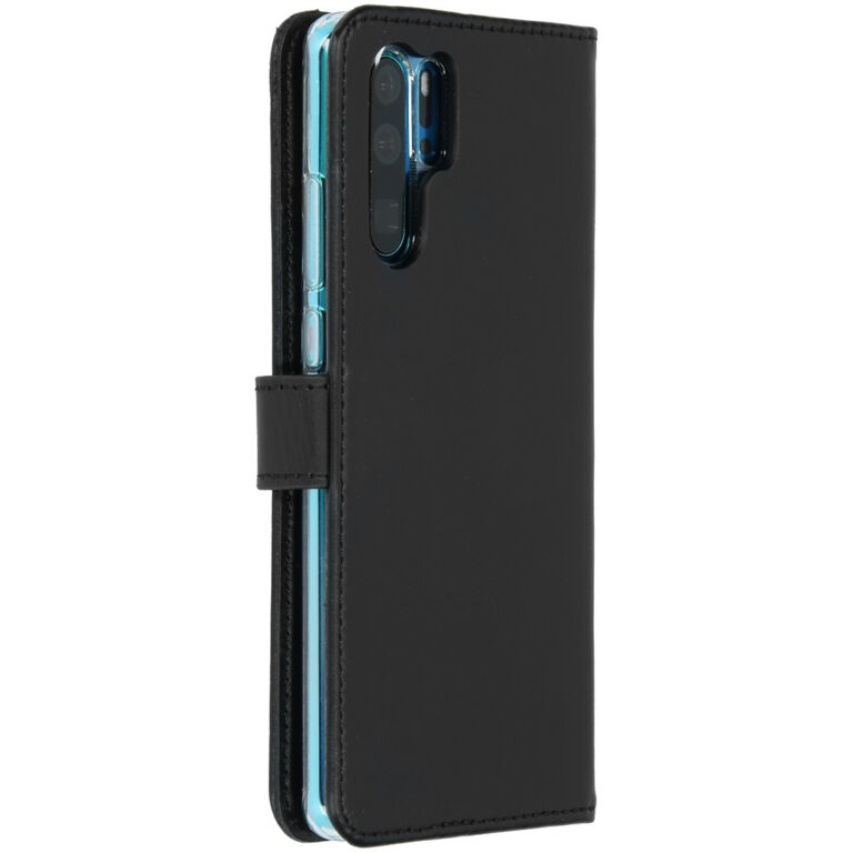 Selencia Echt Lederen Bookcase Huawei P30 Pro - Zwart - Afbeelding 3