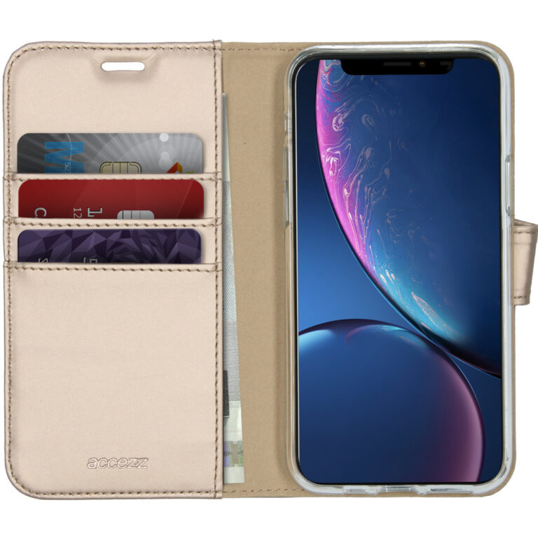 Accezz Wallet Softcase Bookcase Apple iPhone 11 Pro - Goud - Afbeelding 3