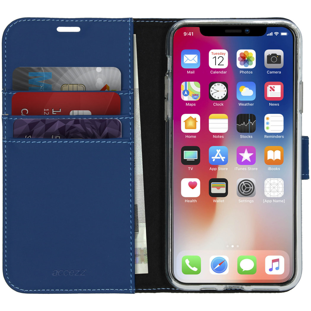 Accezz Wallet Softcase Bookcase Apple iPhone 11 Pro Max - Blauw - Afbeelding 3