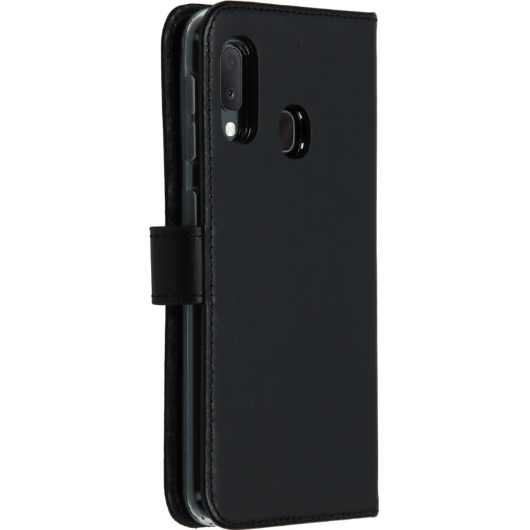 Selencia Echt Lederen Bookcase Samsung Galaxy A20e - Zwart - Afbeelding 3