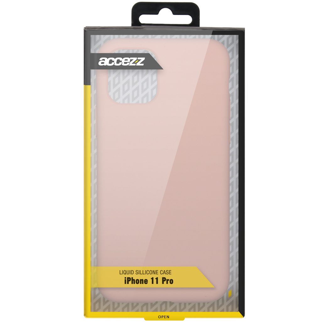 Accezz Liquid Silicone Backcover Apple iPhone 11 Pro - Roze - Afbeelding 4