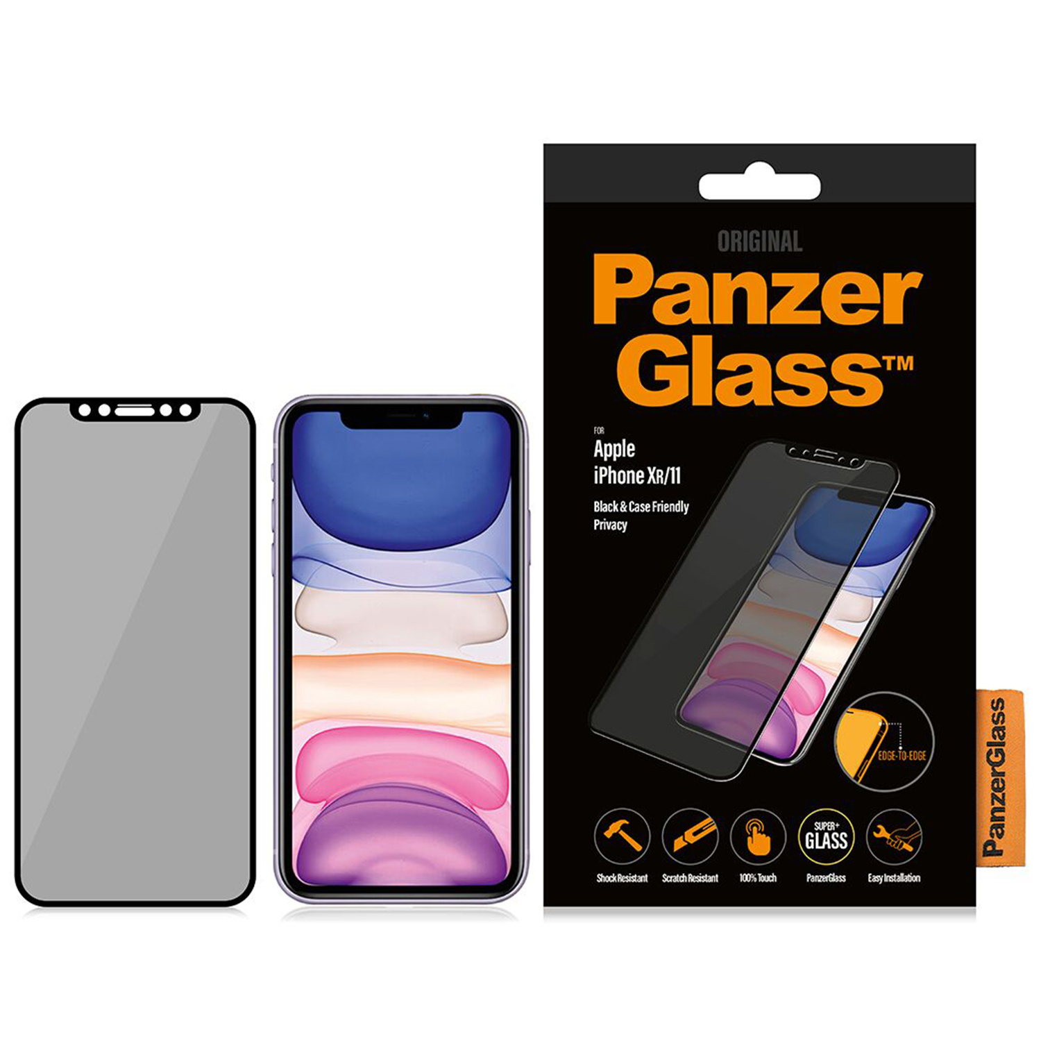 PanzerGlass Case Friendly Privacy Anti-Bacterial Screenprotector Apple iPhone 11 / Apple iPhone Xr - Afbeelding 2