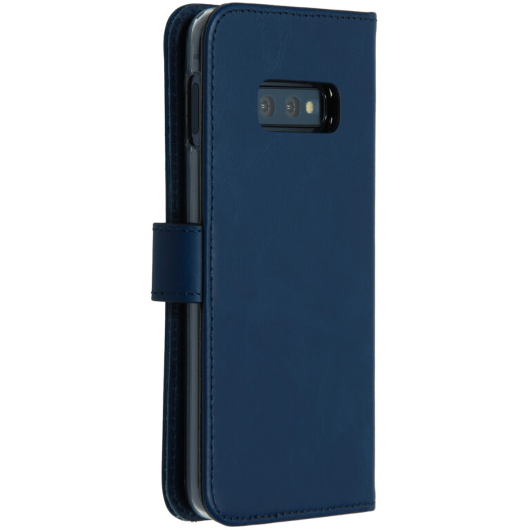 Selencia Echt Lederen Bookcase Samsung Galaxy S10e - Blauw - Afbeelding 3