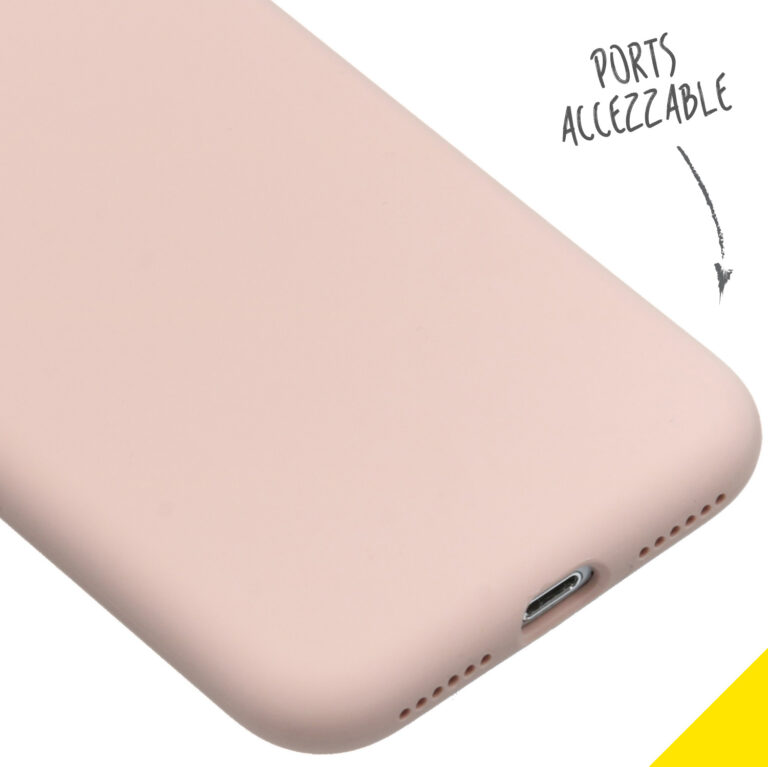 Accezz Liquid Silicone Backcover Apple iPhone SE (2022 / 2020) / 8 / 7 - Roze - Afbeelding 3