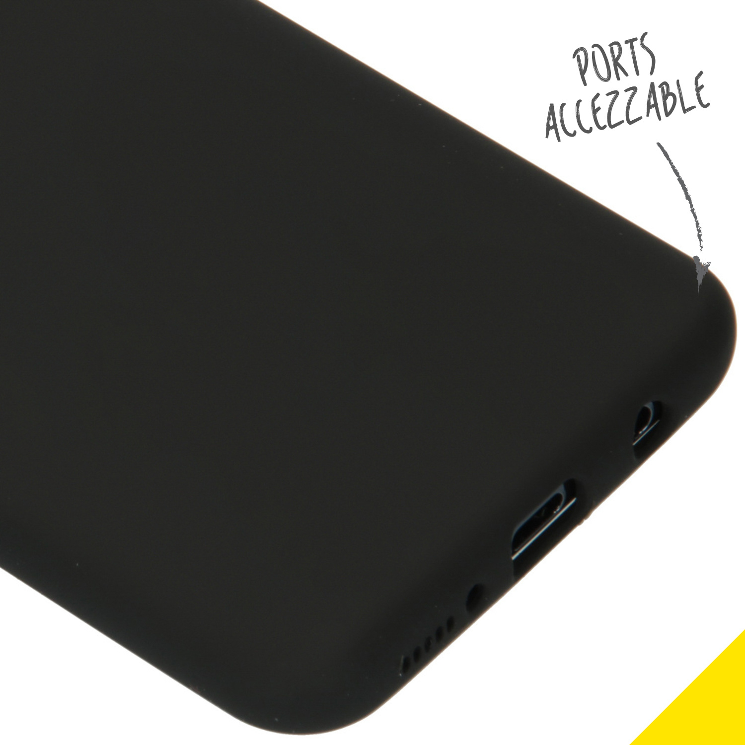 Accezz Liquid Silicone Backcover Samsung Galaxy A50 / A30s - Zwart - Afbeelding 3