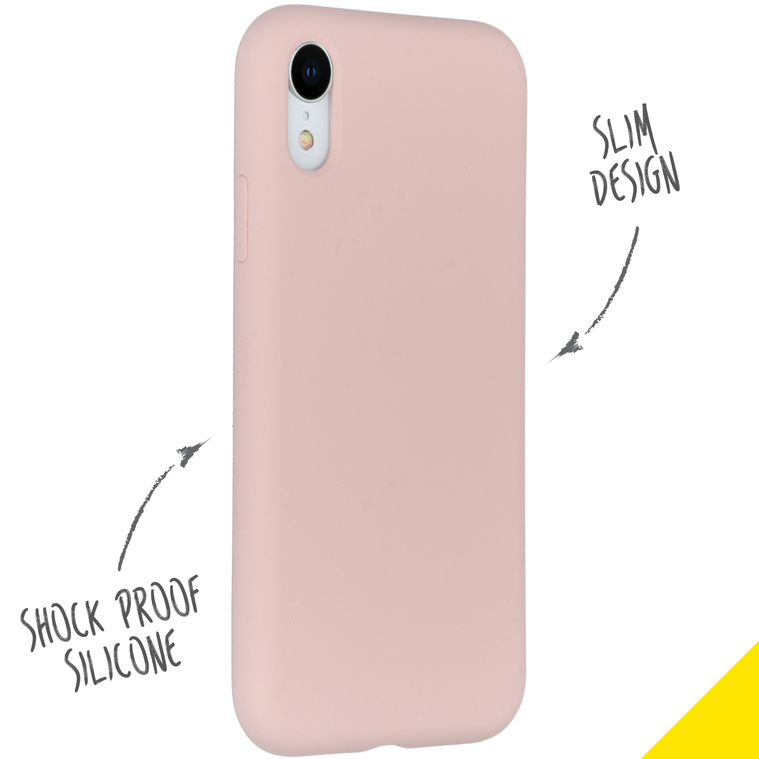Accezz Liquid Silicone Backcover Apple iPhone Xr - Roze - Afbeelding 2