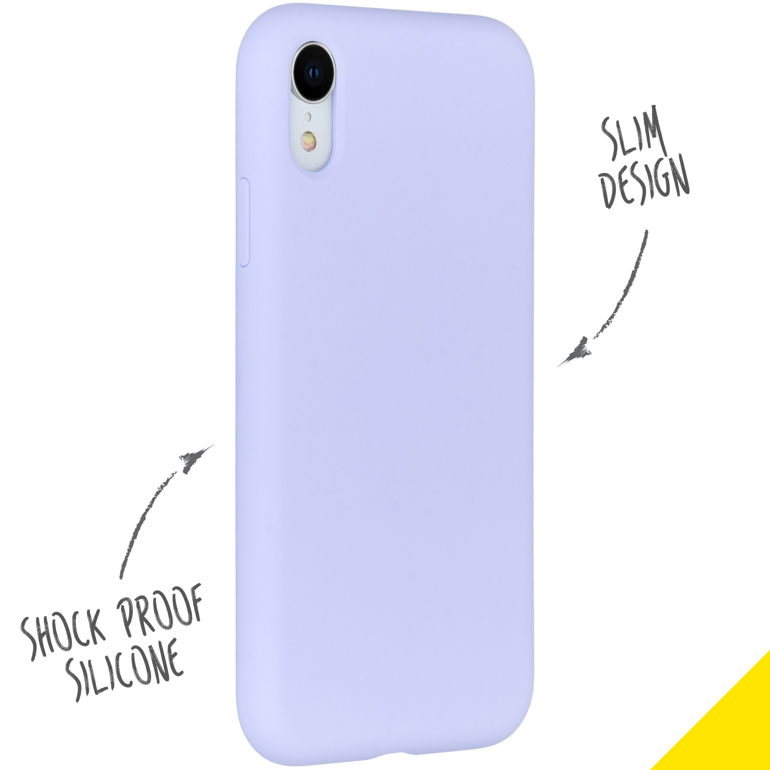 Accezz Liquid Silicone Backcover Apple iPhone Xr - Paars - Afbeelding 2