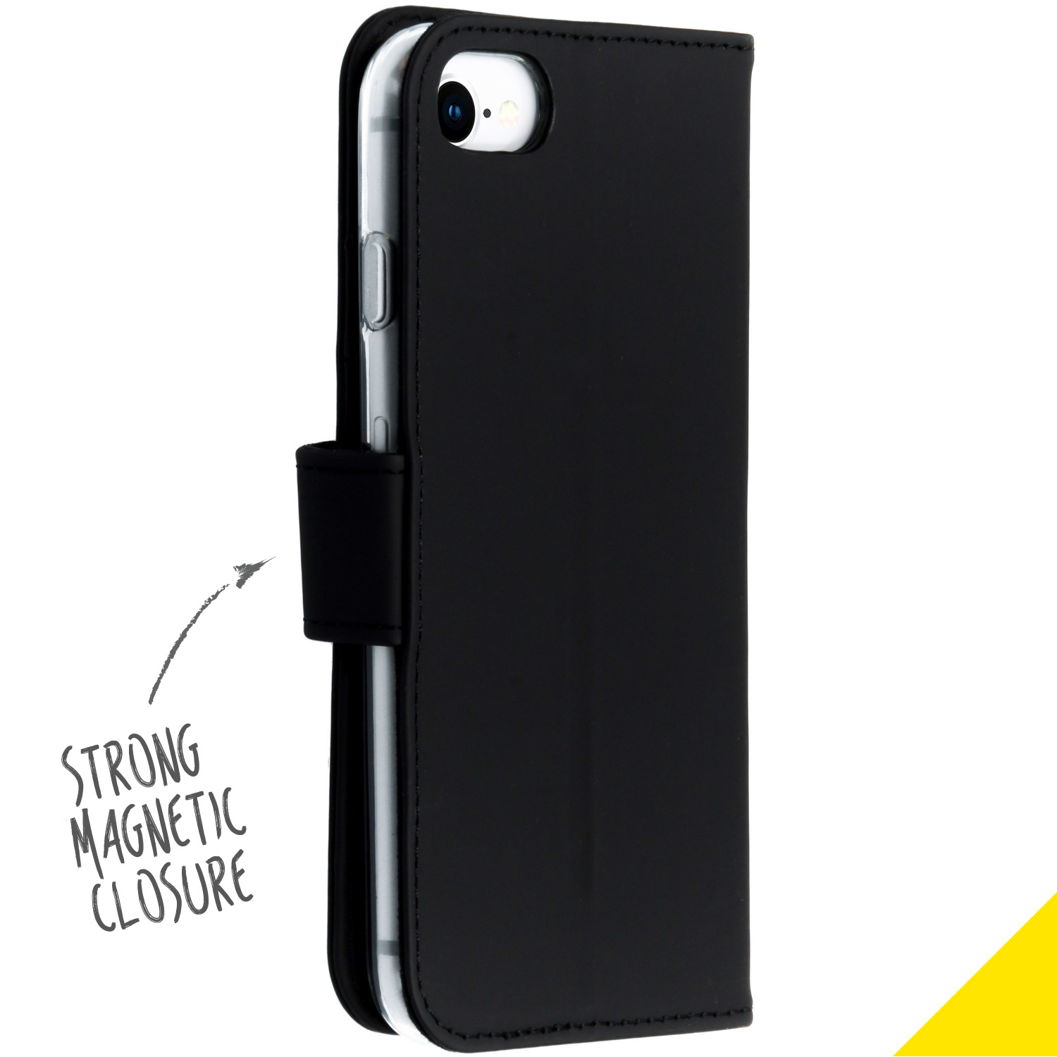 Accezz Wallet Softcase Bookcase Apple iPhone SE (2022 / 2020) / 8 / 7 / 6(s) - Zwart - Afbeelding 2