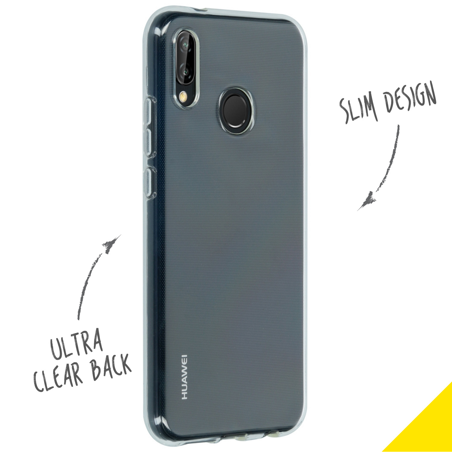 Accezz Clear Backcover Huawei P20 Lite - Transparant - Afbeelding 2