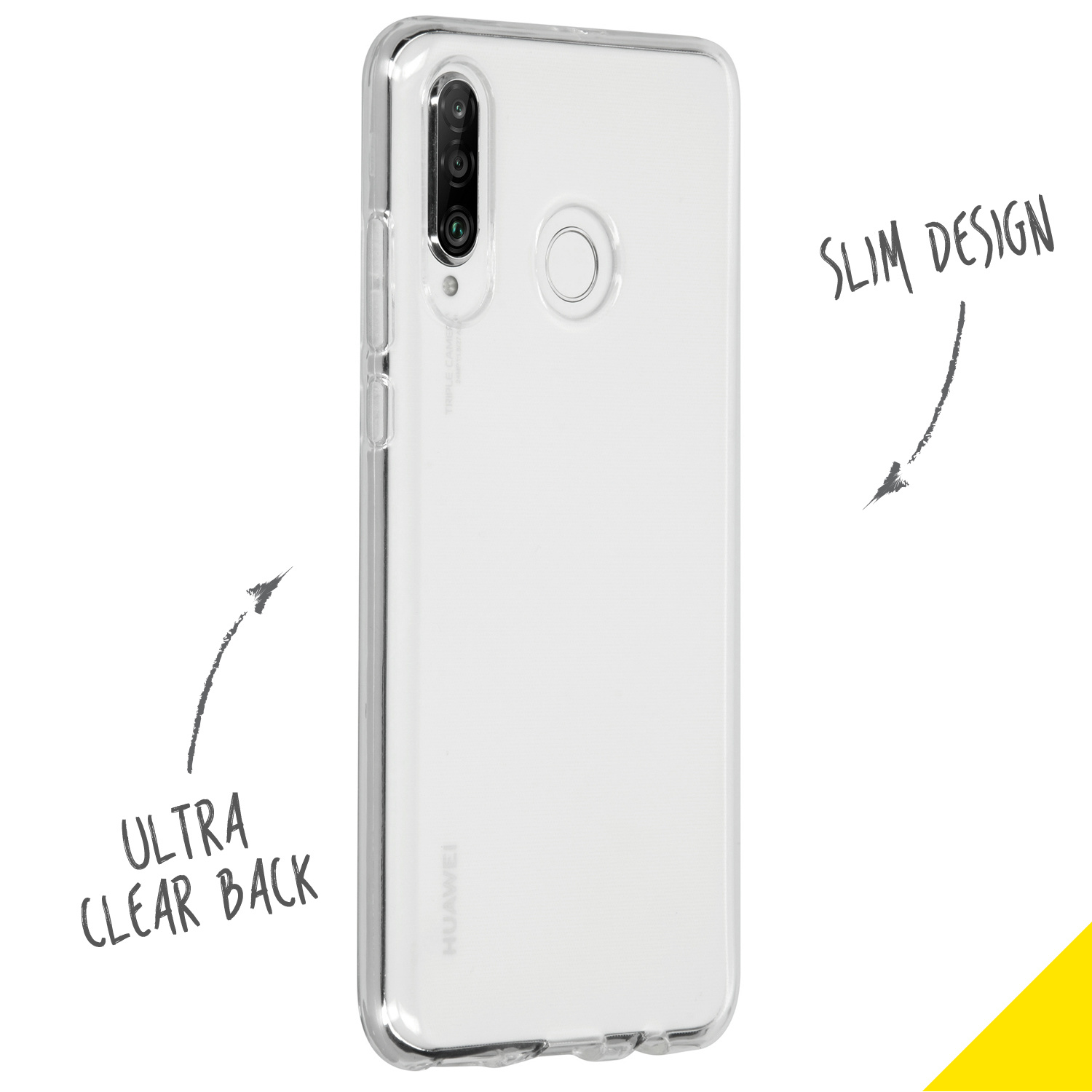 Accezz Clear Backcover Huawei P30 Lite - Transparant - Afbeelding 2