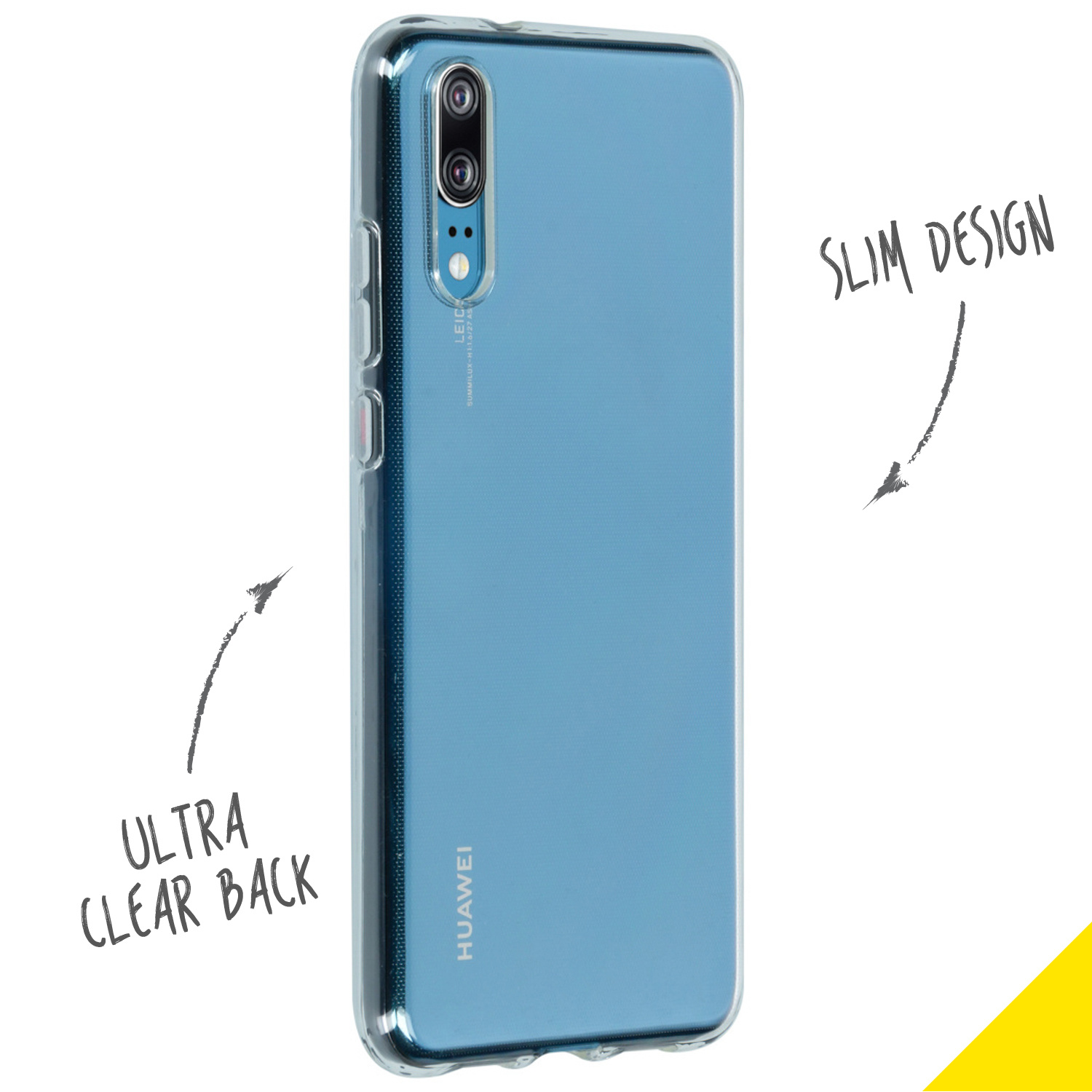 Accezz Clear Backcover Huawei P20 - Transparant - Afbeelding 2