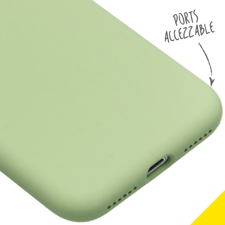 Accezz Liquid Silicone Backcover Apple iPhone SE (2022 / 2020) / 8 / 7 - Groen - Afbeelding 3